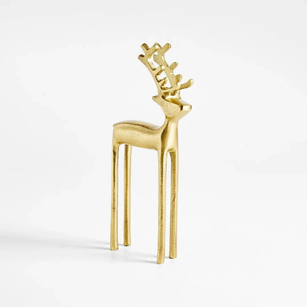 New! ✨🦌✨Crate&Barrel Reindeer 10.5” in Gold